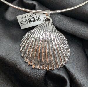 925 Silver Large Seashell Electroform Pendant